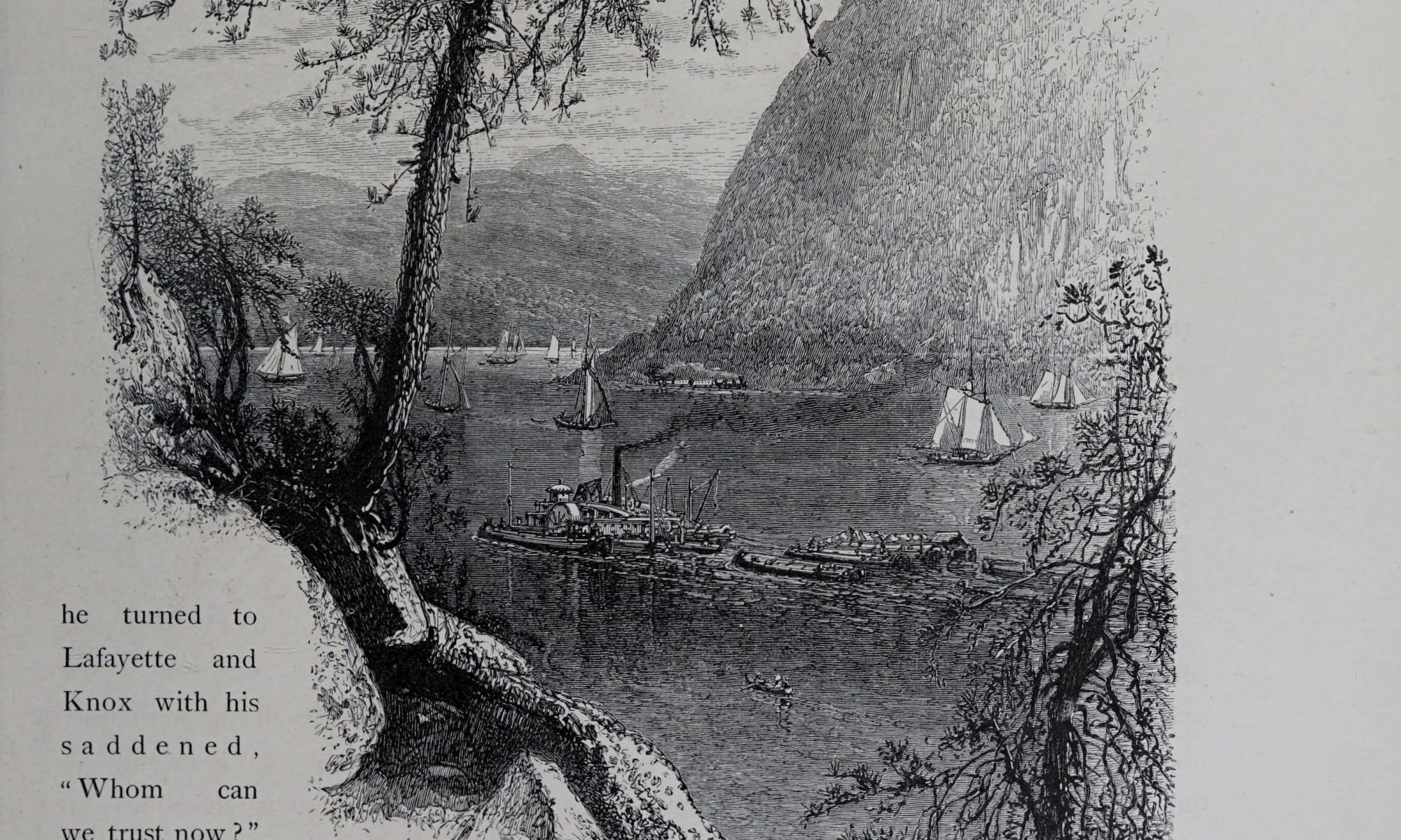 View of the Hudson River from Picturesque America (1874)